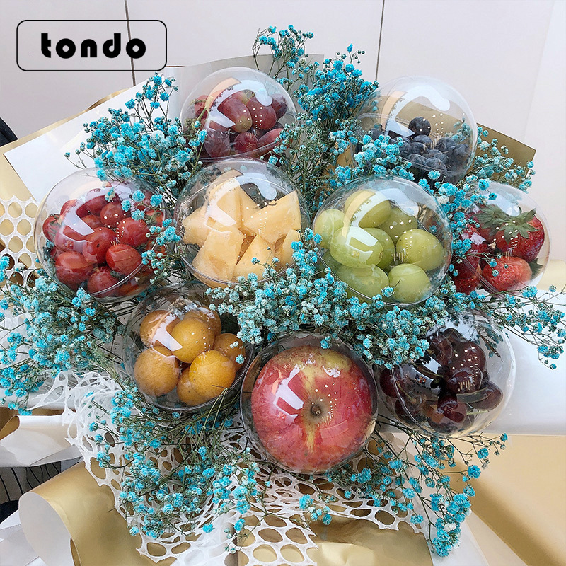 Tang De Transparent Acrylic Fruit Packing Box Space Capsule Floral Bouquet DIY Material Flower Shop Supplies