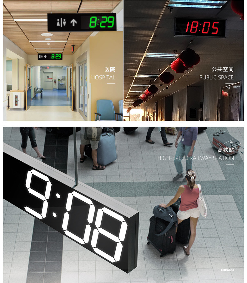 Clock Wall Clock Nordic Digital Clock Simple Living Room Decoration LED Wall Hanging 3D Bluetooth Clock Acrylic Mirror