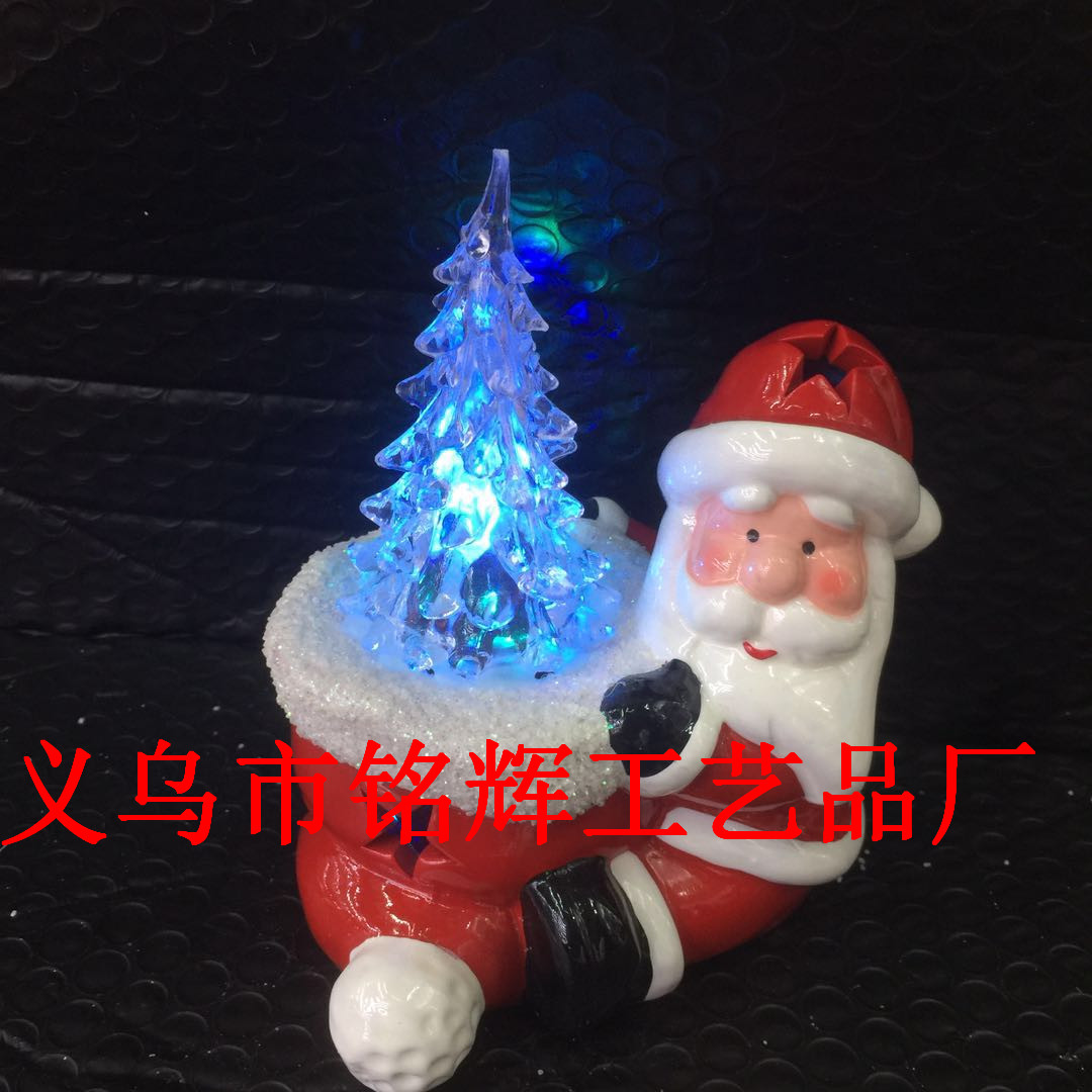 Export Christmas decoration acrylic led led tree ceramic Santa set gifts Export Christmas decoration acrylic led led tree ceramic Santa set gifts