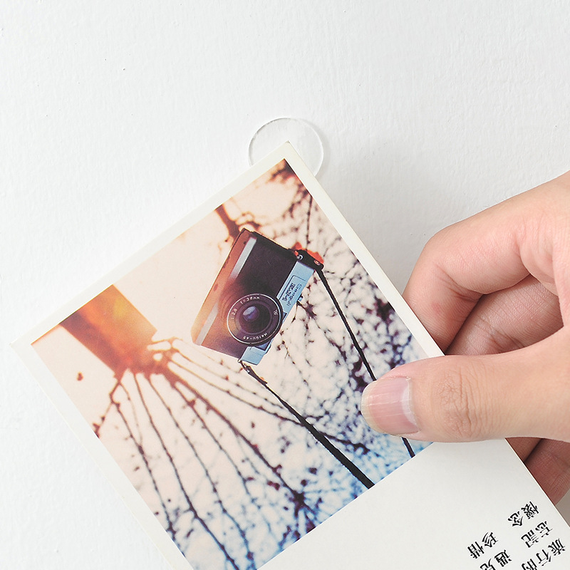 Home Acrylic Traceless Sheer Double-Sided Adhesive Adhesive Creative round Small Film Stickers 70 Pieces