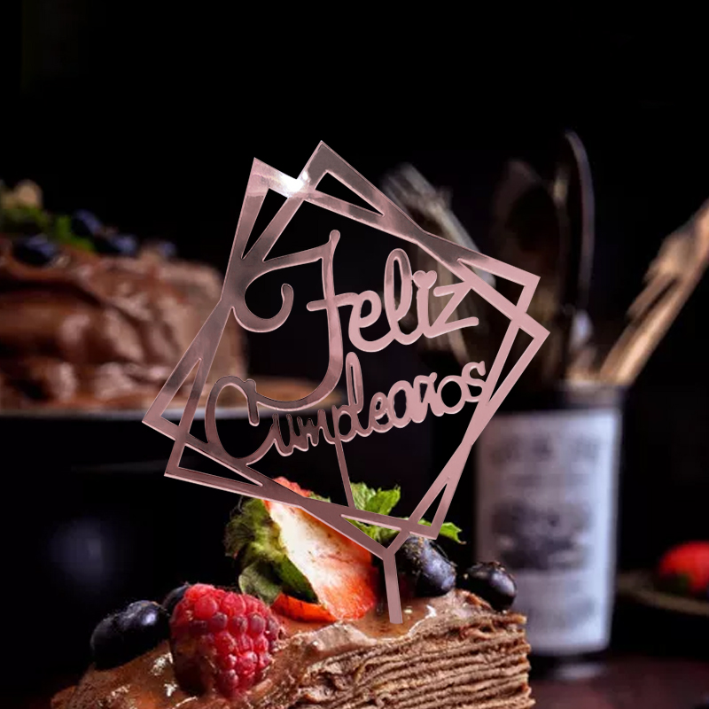 European and American Happy Birthday Party Decoration Dining-Table Decoration Feliz Cumpleanos Acrylic Cake Insertion European and American Happy Birthday Party Decoration Dining-Table Decoration Feliz Cumpleanos Acrylic Cake Insertion