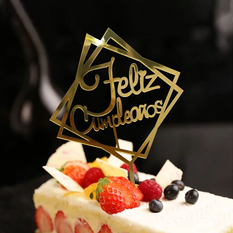 European and American Happy Birthday Party Decoration Dining-Table Decoration Feliz Cumpleanos Acrylic Cake Insertion European and American Happy Birthday Party Decoration Dining-Table Decoration Feliz Cumpleanos Acrylic Cake Insertion