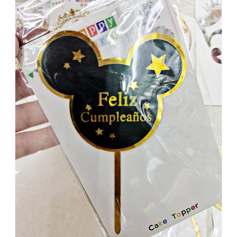 European and American Happy Birthday Party Decoration Dining-Table Decoration Feliz Cumpleanos Acrylic Cake Insertion European and American Happy Birthday Party Decoration Dining-Table Decoration Feliz Cumpleanos Acrylic Cake Insertion