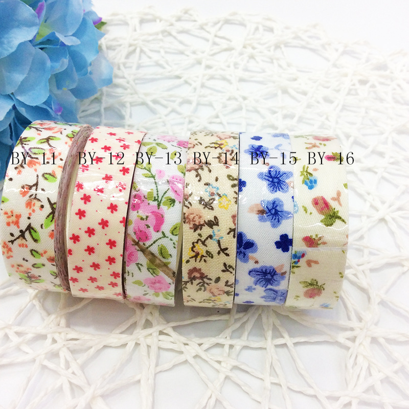 Small Floral Fabric Cloth Cotton Cloth Wide Band DIY Album Accessories Sticker Diary Decorative Stickers