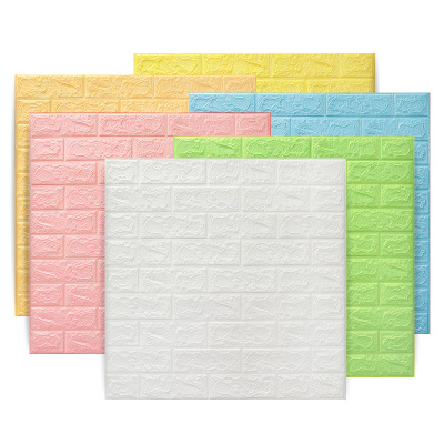 SelfAdhesive Sticker Wallpaper AntiCollision Soft Bag Bedroom Decorative Waterproof MoistureProof Wall Sticker Wallpaper