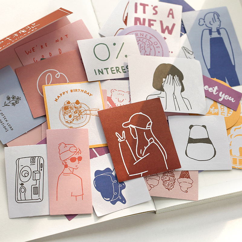 Mr. Paper Sticker Package Island Garden Renewal Small Fresh and Writable Journal Material DIY Sticker 6-Style Selection