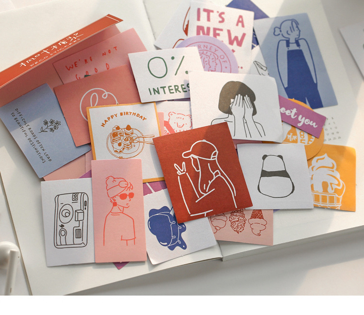 Mr. Paper Sticker Package Island Garden Renewal Small Fresh and Writable Journal Material DIY Sticker 6-Style Selection