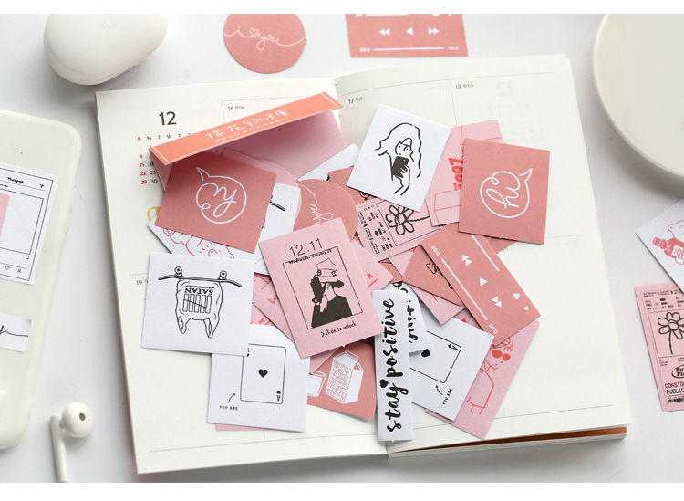 Mr. Paper Sticker Package Island Garden Renewal Small Fresh and Writable Journal Material DIY Sticker 6-Style Selection