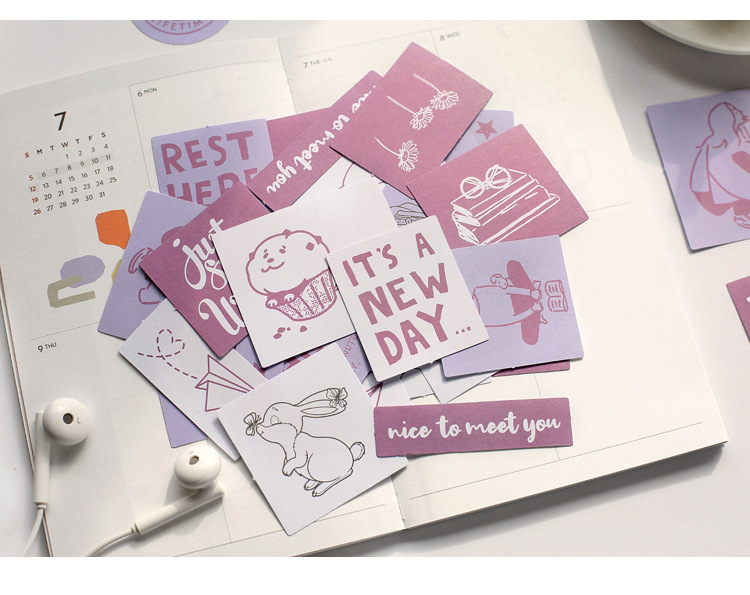 Mr. Paper Sticker Package Island Garden Renewal Small Fresh and Writable Journal Material DIY Sticker 6-Style Selection