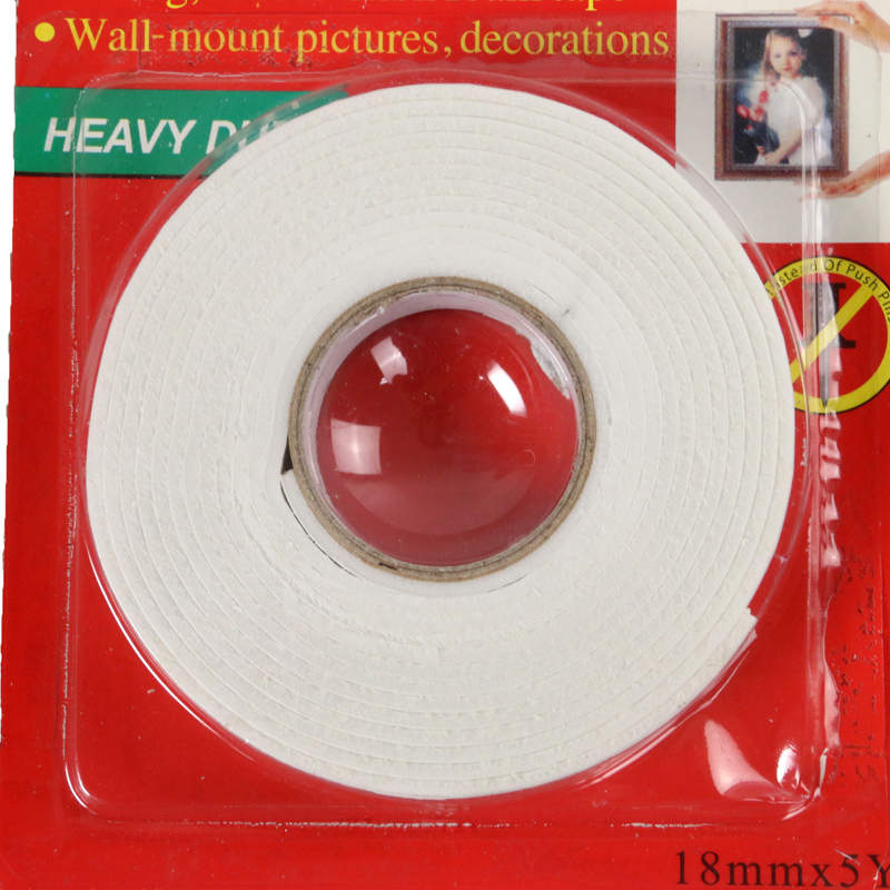 Sponge sticking double sides adhesive tape white foam double sides adhesive tape advertisement tape