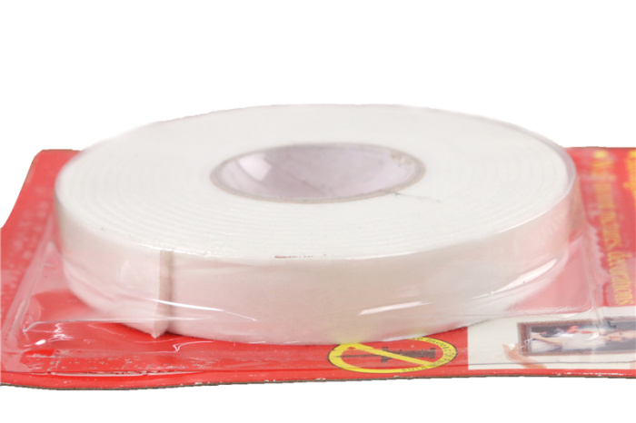 Sponge sticking double sides adhesive tape white foam double sides adhesive tape advertisement tape