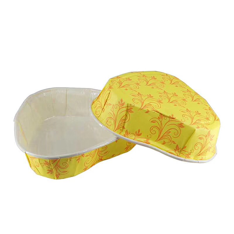Cake Cup, Machine Production Cup Roll Mouth Cup Love Curling Cup Roll Mouth Cup Paper Cups Cake Tray Anti-Oil Paper Cup Saucer