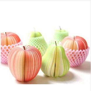 New Korean Style Sticky Notes Creative Student Stationery Pear Note Paper DIY Notepaper Stereo Fruit Note Sticker