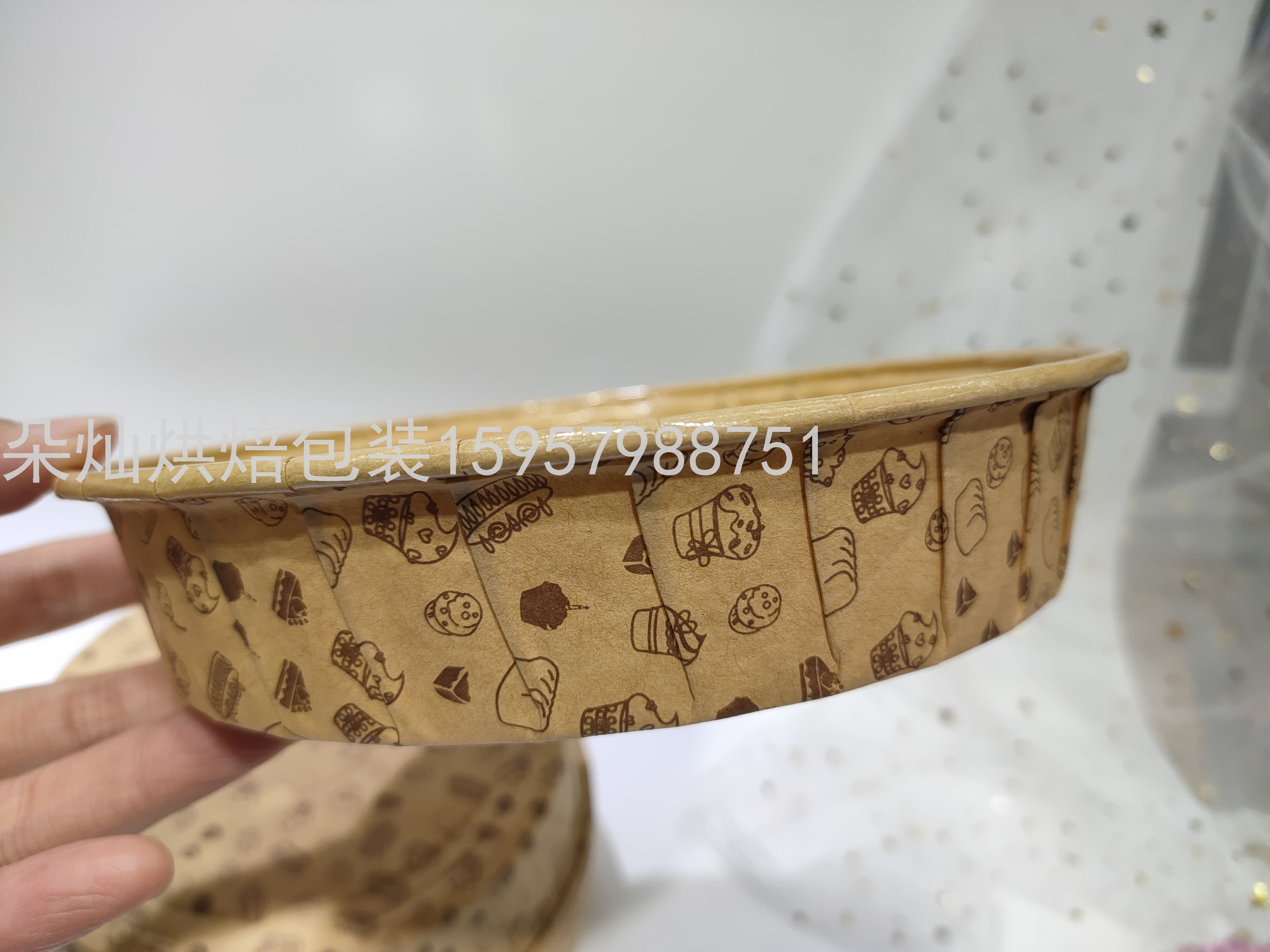 Coated Paper Cup of Baking Cake Paper of High Temperature Oil Resistant Paper Cups Cake Stand Cake Paper Bread Tray Cake Cup