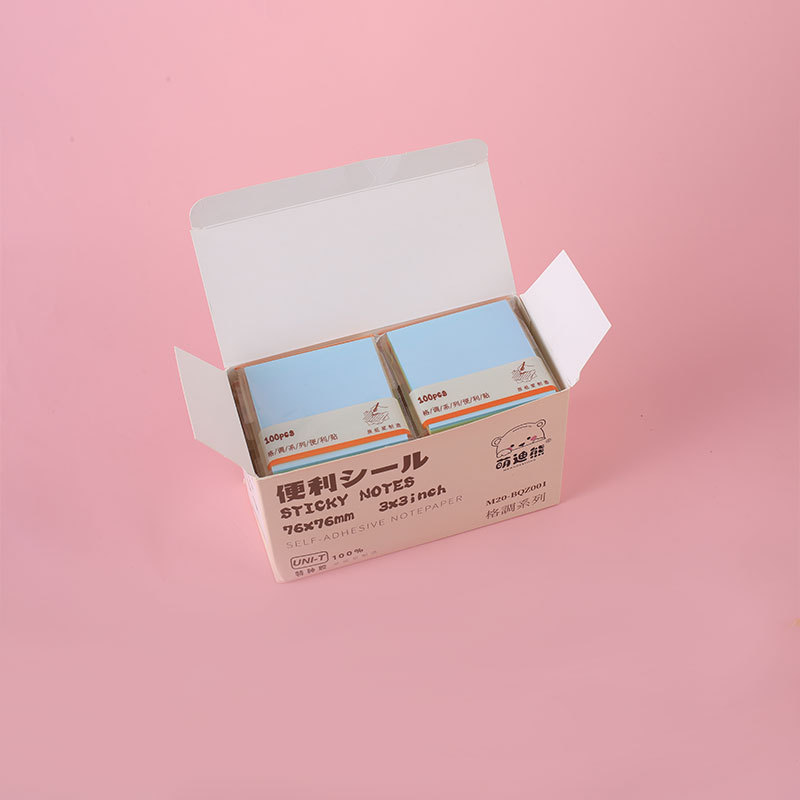 Factory Wholesale Office Color Post-It Notes Note Paper 100 Sheets Note Sticker Square Creative Sticky Note