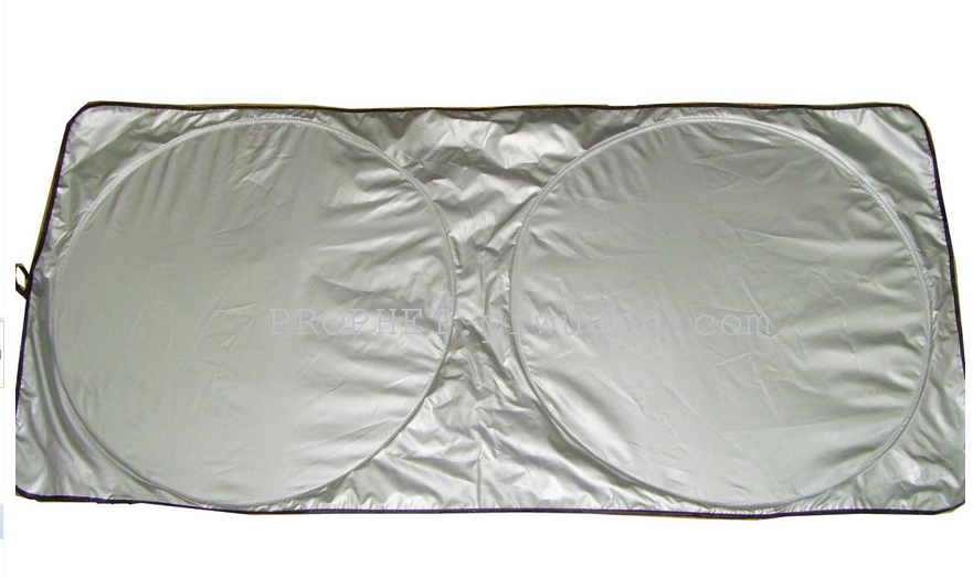 Automotive supplies silver silver cloth polyester tape coated double loop sun shade visor advertising gift print