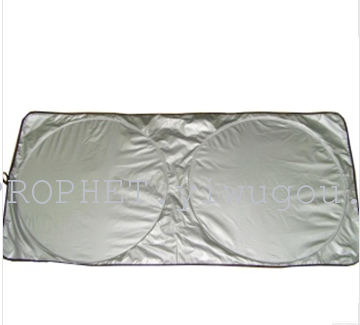 Automotive supplies silver silver cloth polyester tape coated double loop sun shade visor advertising gift print Automotive supplies silver silver cloth polyester tape coated double loop sun shade visor advertising gift print