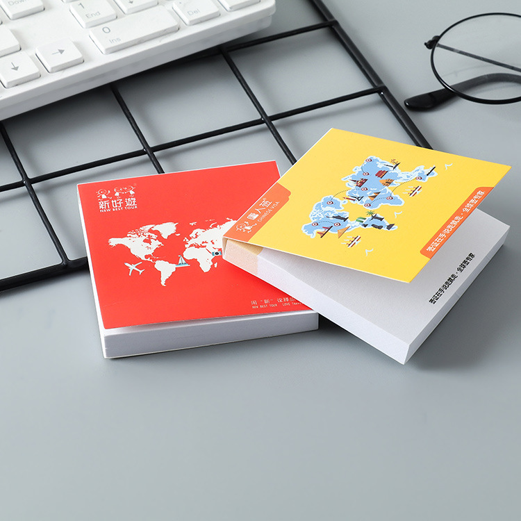Office Learning Notepad Advertising Sticky Notes Creative Stationery Message Note Sticker Colored Sticky Note Customized Logo