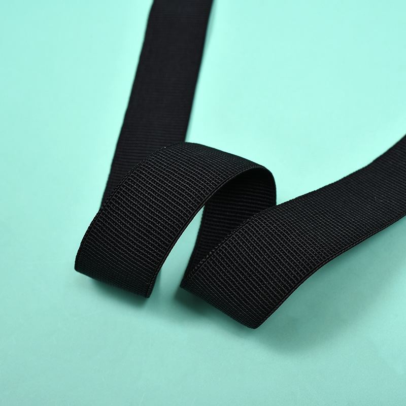 Double-Sided Horizontal Plaid Woven Elastic Tape Nylon Elastic Ribbon High Elastic Clothing Elastic Belt Pants Belt Luggage Elastic Belt