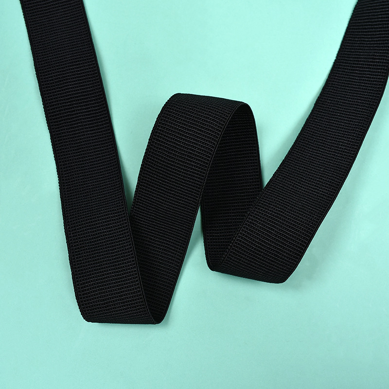 Double-Sided Horizontal Plaid Woven Elastic Tape Nylon Elastic Ribbon High Elastic Clothing Elastic Belt Pants Belt Luggage Elastic Belt
