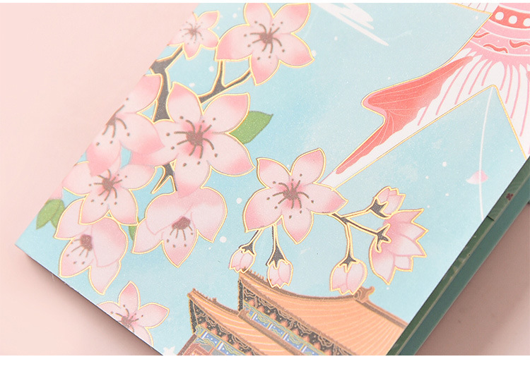 Creative Chinese Style Boxed Gilding Sticky Note Set Tearable Note Student Ancient Style Tearable Sticky Note Sticker