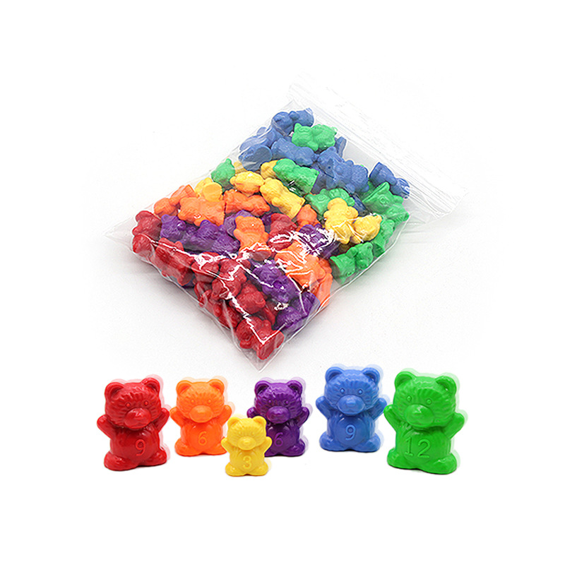 Rainbow Bear the Montessori Educational Toys Children Early Education Teaching AIDS Infant Park Color Classification