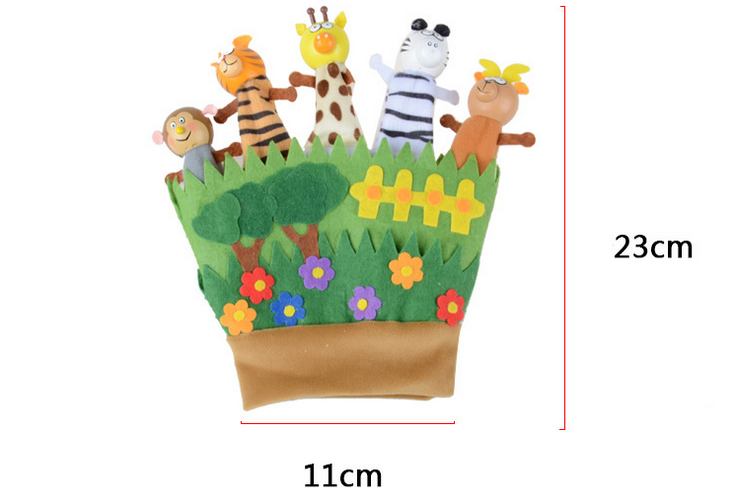 Selling children animals, figures finger toys gloves parent-child early education storytelling teaching AIDS puzzle props
