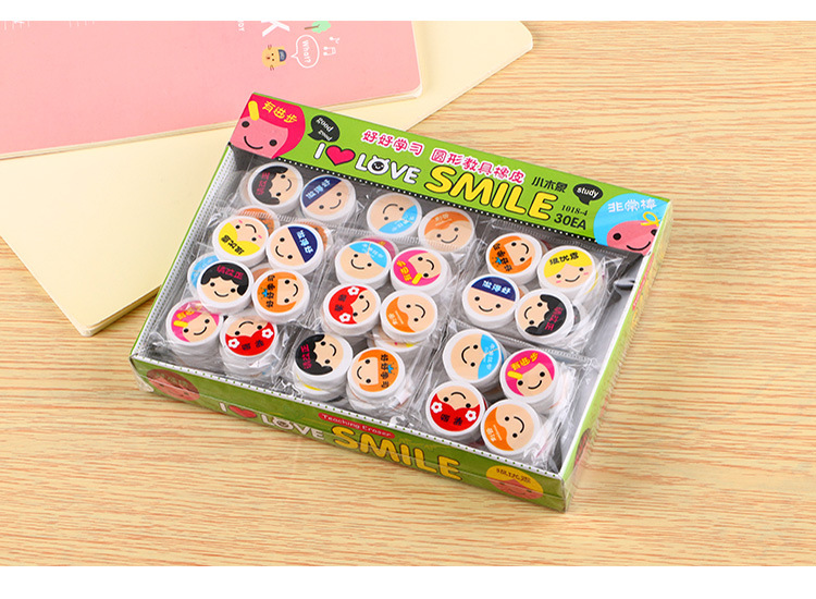 High Quality Teaching Aids Pattern Eraser Learning Stationery Cute with Words Expression Eraser Birthday Gift Pupil Prize