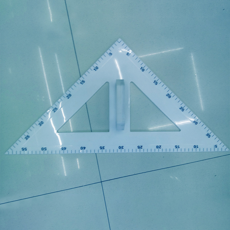 jiao xue chi Teaching Aids Equilateral Angle Set Square Protractor Blackboard Compasses Triangle