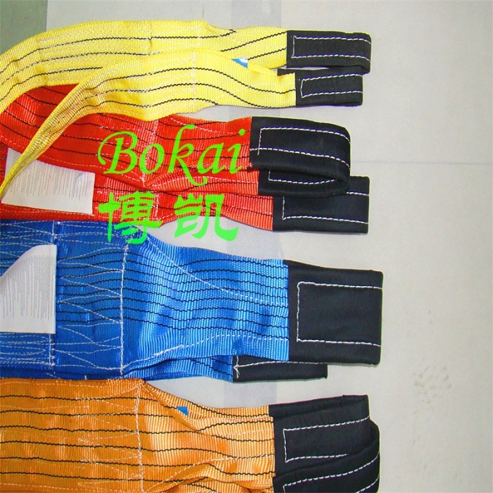 High strength and high strength double layer polyester tape for the mechanical lifting of the crane