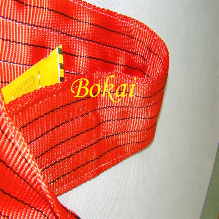 High strength and high strength double layer polyester tape for the mechanical lifting of the crane