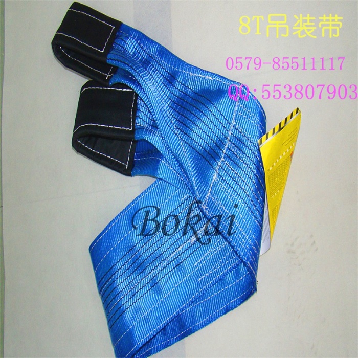 High strength and high strength double layer polyester tape for the mechanical lifting of the crane