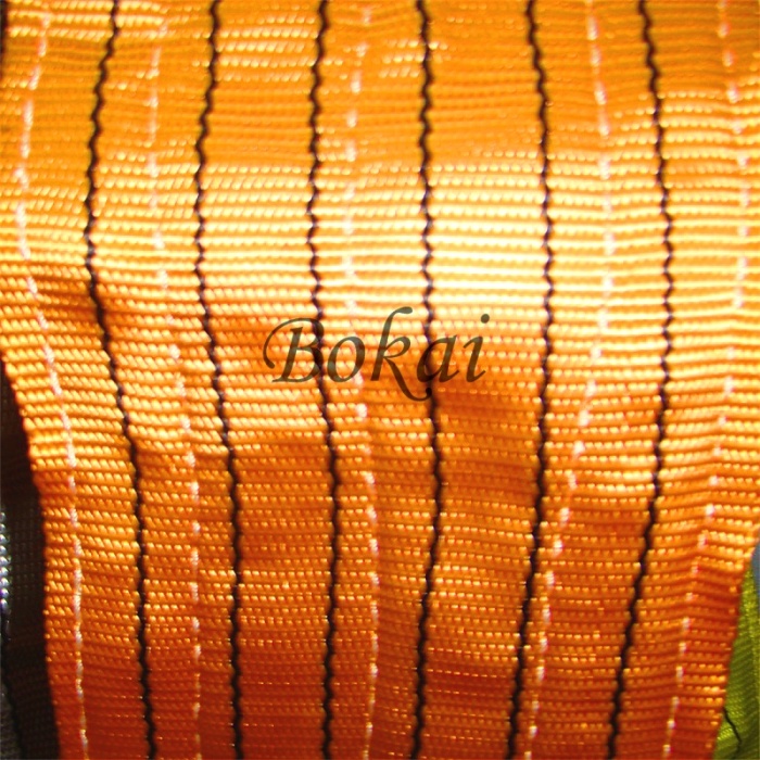 High strength and high strength double layer polyester tape for the mechanical lifting of the crane