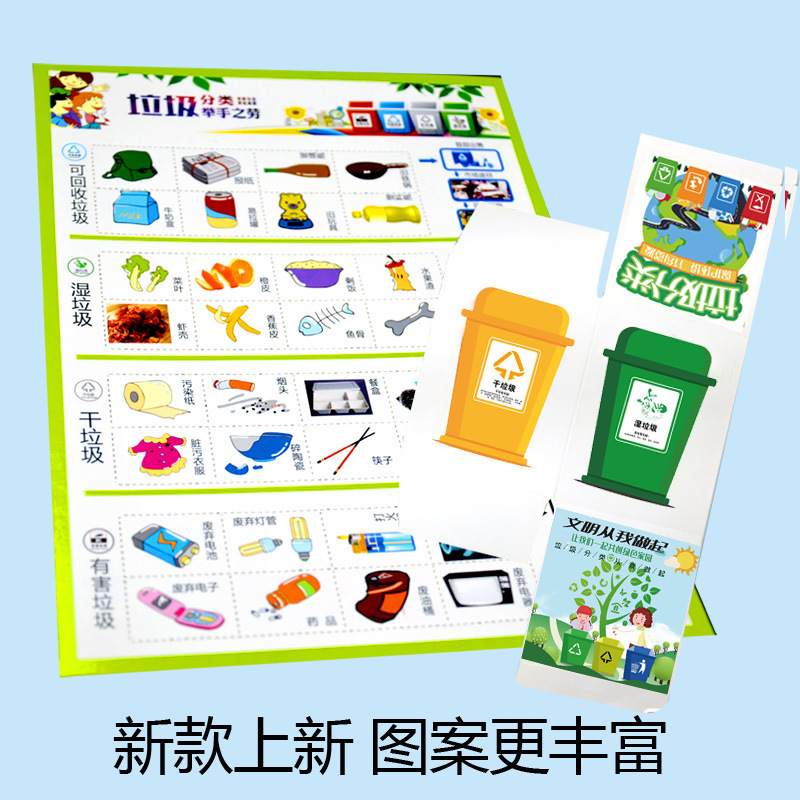 Creative Toys Garbage Classification Game Props DIY Garbage Assorted Toys Shanghai Hangzhou Version Teaching Aids Supply