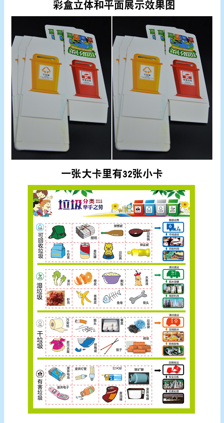 Creative Toys Garbage Classification Game Props DIY Garbage Assorted Toys Shanghai Hangzhou Version Teaching Aids Supply