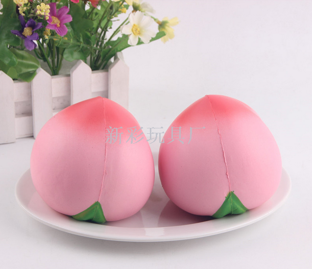 PU simulation model squishy slow rebound play super big Peach early teaching decompression toys