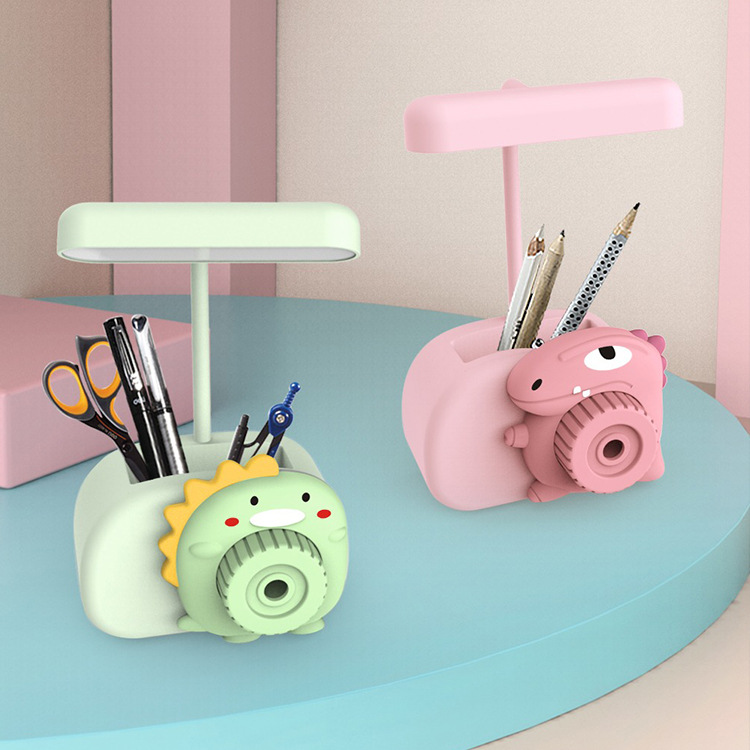 Cartoon Pencil Knife LED Desk Lamp Rechargeable Student Desk Bedside Table Bedroom Dorm Children&#039;s Reading and Learning