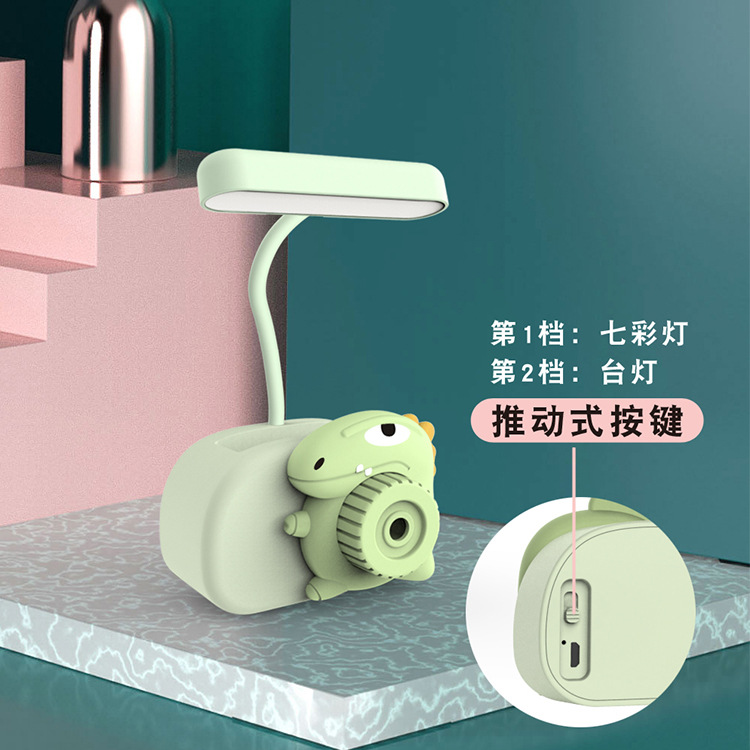 Cartoon Pencil Knife LED Desk Lamp Rechargeable Student Desk Bedside Table Bedroom Dorm Children&#039;s Reading and Learning