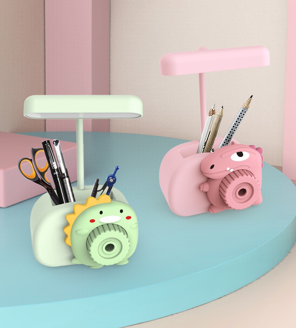Cartoon Pencil Knife LED Desk Lamp Rechargeable Student Desk Bedside Table Bedroom Dorm Children's Reading and Learning