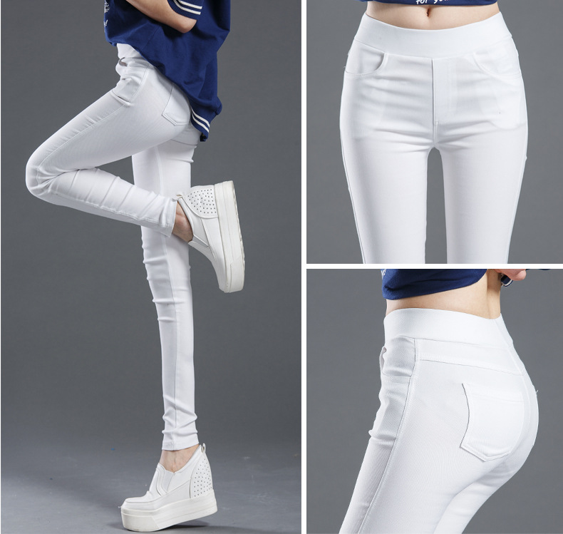 Black Leggings Outer Match Skinny Pants Women's plus Size Slim Fit Slimming Pencil Pants Tights Ankle-Length Leggings Women