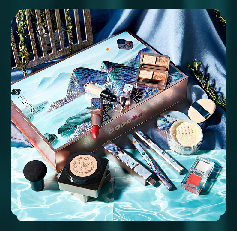 Youli Joola Makeup Set Concealer Air Cushion Highlight Mascara Eyeliner Eyebrow Pencil Lipstick Kit Youli Joola Makeup Set Concealer Air Cushion Highlight Mascara Eyeliner Eyebrow Pencil Lipstick Kit