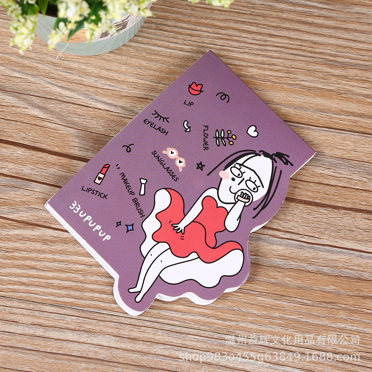 Creative Stationery Special-Shaped Sticky Notes Cartoon Double Gummed Paper Note Sticker Portable Note Paper Notebook Customization