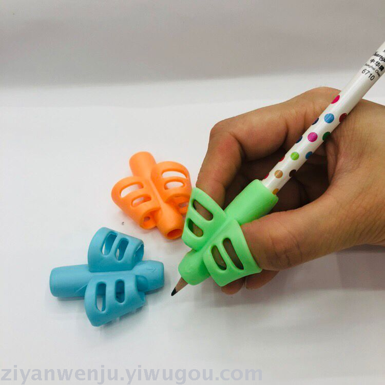Double Finger Stall Pencil Grip Brace Children Writing Posture Brace Suit