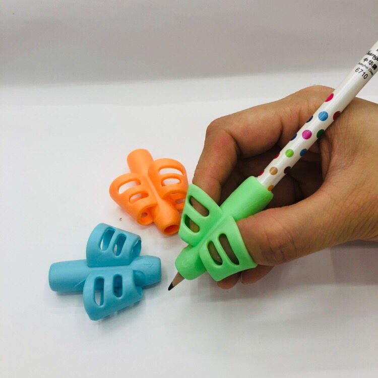 Double Finger Stall Pencil Grip Brace Children Writing Posture Brace Suit