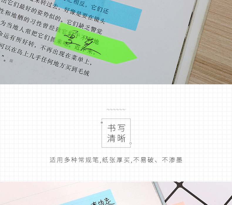 Fashion New Pet Index Label Sticky Note Fluorescent 5-Color Combination Nth Sticker Environmental Protection Sticky Note Customized Manufacturer