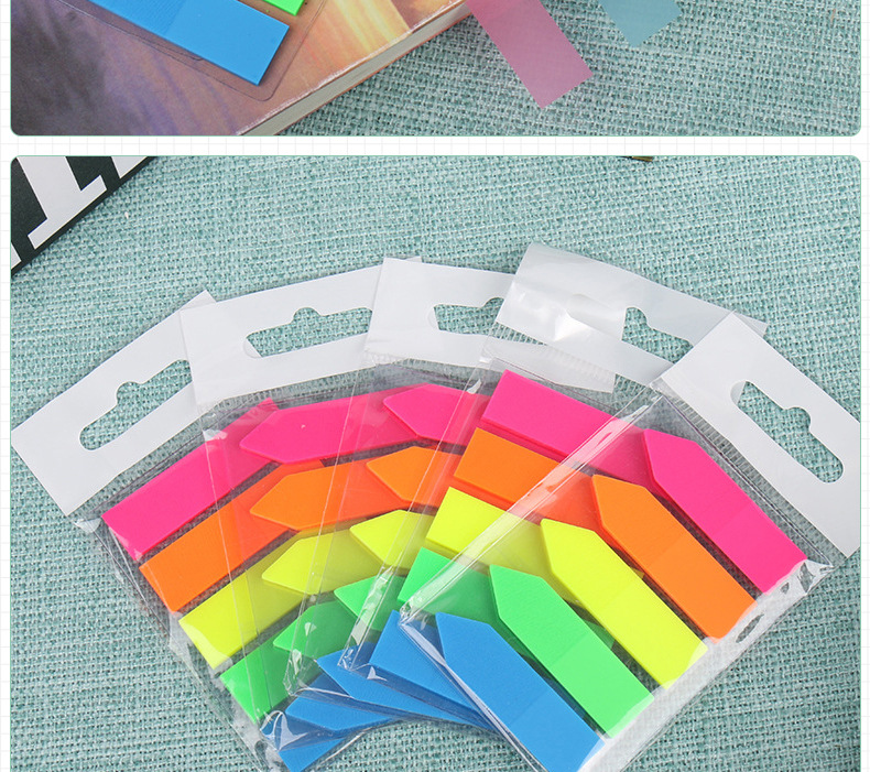 Fashion New Pet Index Label Sticky Note Fluorescent 5-Color Combination Nth Sticker Environmental Protection Sticky Note Customized Manufacturer
