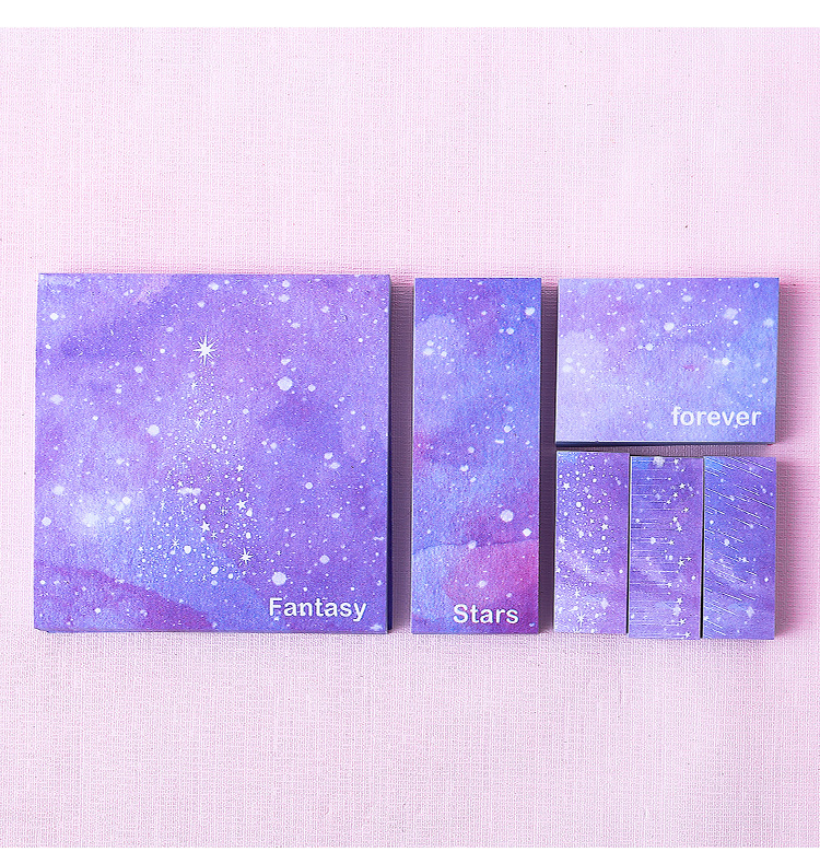 Yilan Sticky Notes Boxed Creative TikTok Cute Girl Heart Set Sticky Note Paper Color Note N Times Sticker Paper