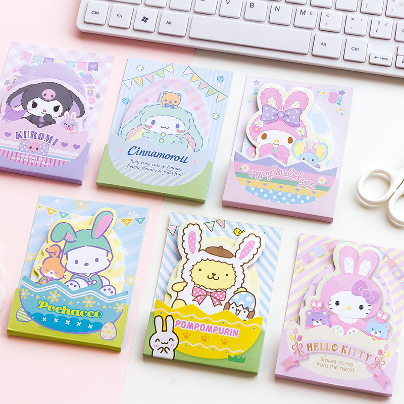 Japanese Cartoon Easter Egg Note Paper Hand Account Notes Left Note Sticker Sticky Notes