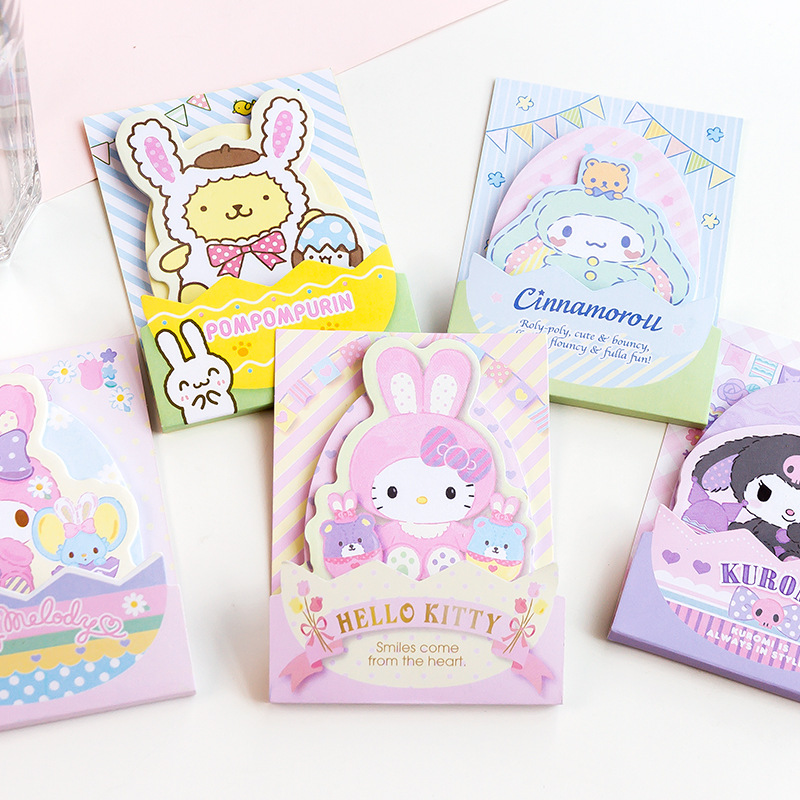 Japanese Cartoon Easter Egg Note Paper Hand Account Notes Left Note Sticker Sticky Notes