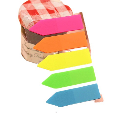 Korean Stationery Cute Creative Fluorescent Sticky Notes Classification Index Stickers Transparent Instruction Stickers Note Paper Note Sticker